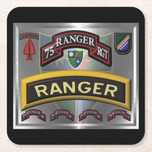 Enhanced Design 75th Ranger Regiment Kartonnen Onderzetters