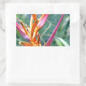 Enhanced Heliconia Flower Rechthoekige Sticker (Tas)