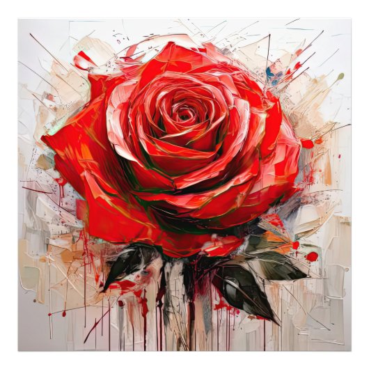Enhancing Decor with Blooming Rose Designs Foto Afdruk (Voorkant)