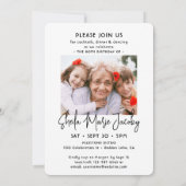 ENIELE Birthday 2 Foto Chic Stylish Typography Par Kaart (Achterkant)