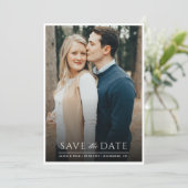Enig foto wit lijst sparen de datum save the date (Staand voorkant)