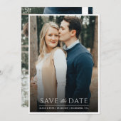 Enig foto wit lijst sparen de datum save the date (Voorkant / Achterkant)