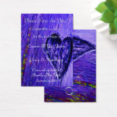 Enig hart bewaart de datum in blauw Paars Visitekaartje (Bureau)