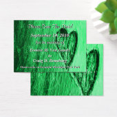 Enig hart sparen de Datum in lichtgroen Visitekaartje (Bureau)