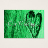 Enig hart sparen de Datum in lichtgroen Visitekaartje (Achterkant)