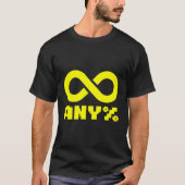 Enig Infinity Symbool Videospel Speedrunner Livest T-shirt (Voorkant)