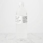 Enig intelligent leven? waterfles etiket (Achterkant)