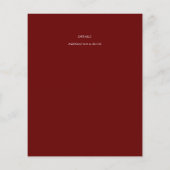 ENIG Jubileum-uitnodiging Burgundy (Achterkant)