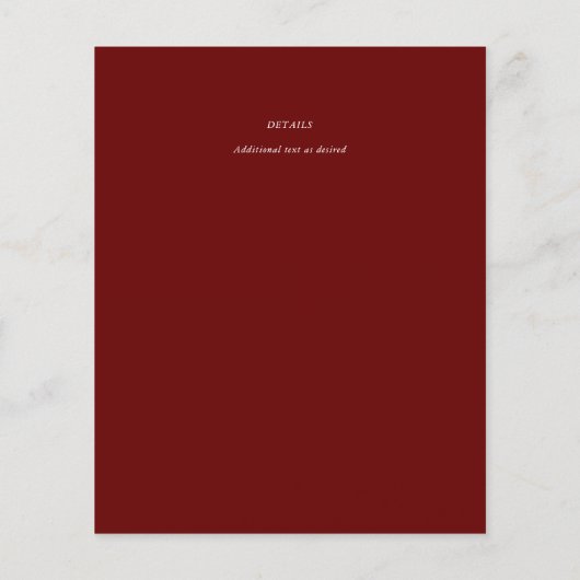 ENIG Jubileum-uitnodiging Burgundy (Achterkant)