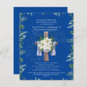 ENIG Jubileum Uitnodiging Lilys Blue (Voorkant / Achterkant)