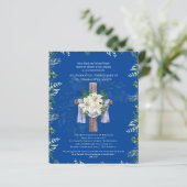 ENIG Jubileum Uitnodiging Lilys Blue (Staand voorkant)