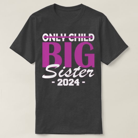 enig kind grote zus 2024 1 t-shirt (Design voorkant)