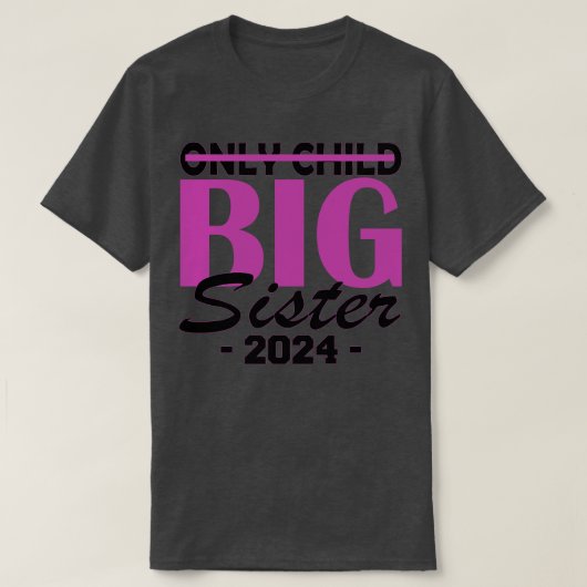 enig kind grote zus 2024 t-shirt (Design voorkant)