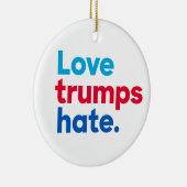 "Enig-opgeruimde de troevenhaat van de liefde" Keramisch Ornament (Rechts)