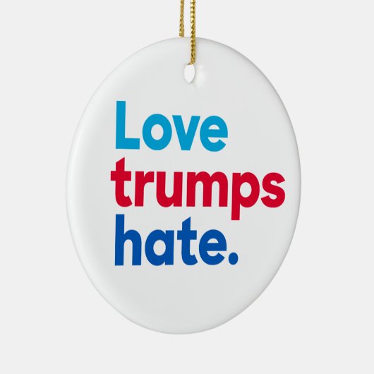 "Enig-opgeruimde de troevenhaat van de liefde" Keramisch Ornament (Rechts)