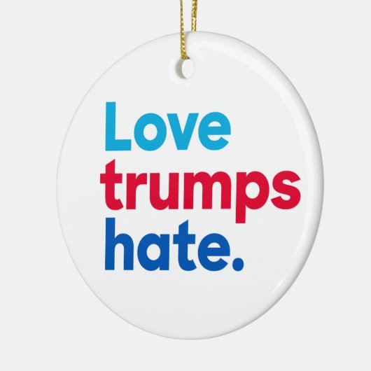 "Enig-opgeruimde de troevenhaat van de liefde" Keramisch Ornament (Links)