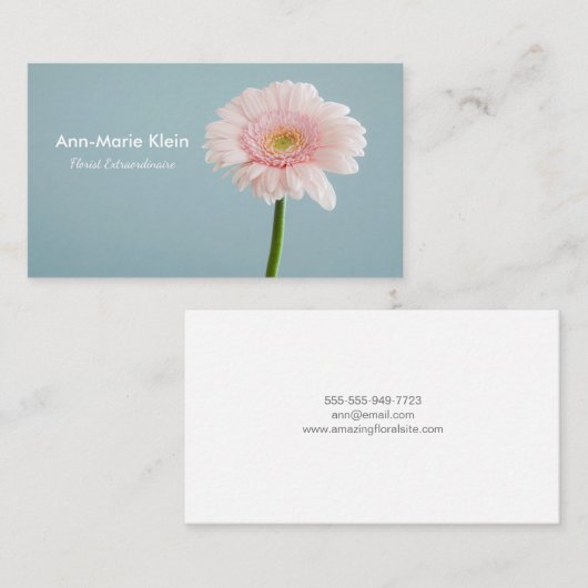 Enige bloem visitekaartje (Voorkant / Achterkant)