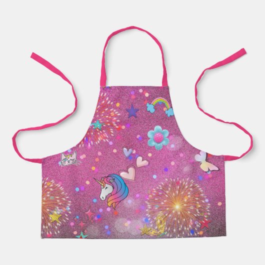 Enige Cuteness 2 roze Schort (Voorkant)