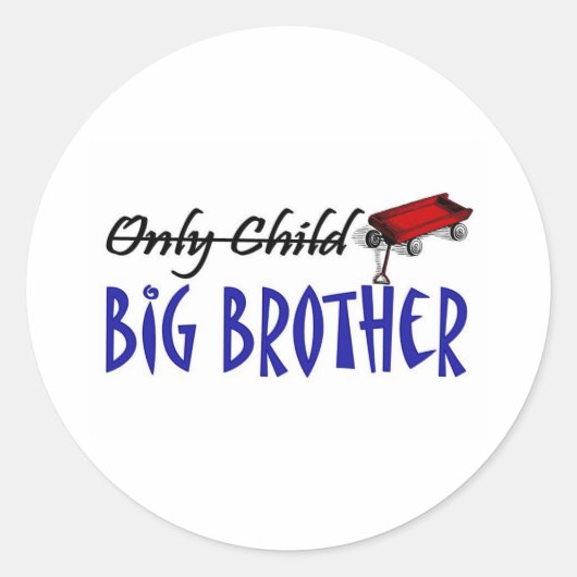 Enige kind broer ronde sticker (Voorkant)