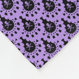 ENIGE KLEUR! Lace Black Ground Fleece Deken