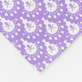 ENIGE KLEUR! Lace White Ground Fleece Deken (Hoek)