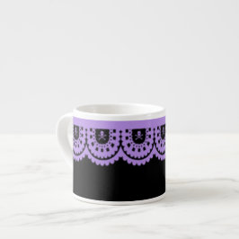 ENIGE KLEUR! Skull Lace Small Tea Cup Espresso Kop
