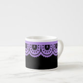 ENIGE KLEUR! Skull Lace Small Tea Cup Espresso Kop (Voorkant rechts)