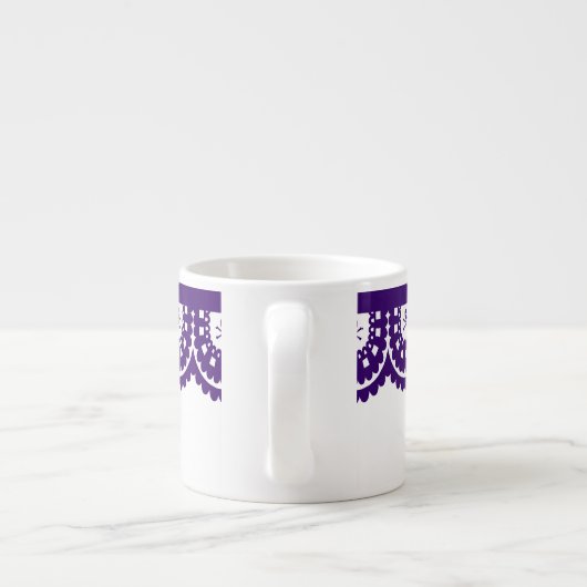 ENIGE KLEUR! Skull Lace Small Tea Cup Espresso Kop (Achterkant)