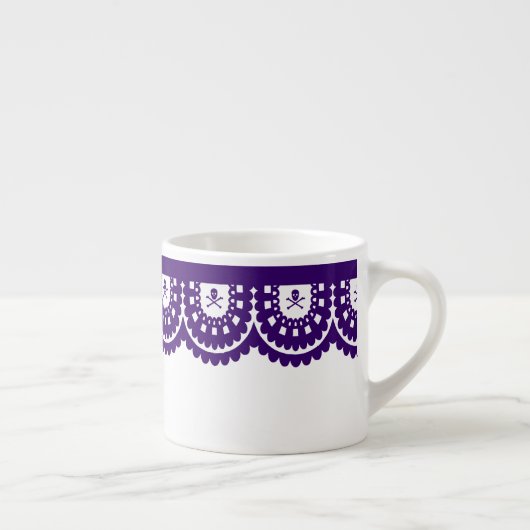 ENIGE KLEUR! Skull Lace Small Tea Cup Espresso Kop (Rechts)