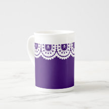 ENIGE KLEUR! Skull Lace Tea Cup