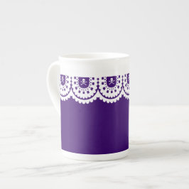 ENIGE KLEUR! Skull Lace Tea Cup Porselein Kop
