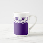 ENIGE KLEUR! Skull Lace Tea Cup Porselein Kop (Rechts)