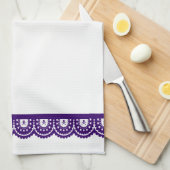 ENIGE KLEUR! Skull Lace Tea Towel Theedoek (Quarter Fold)