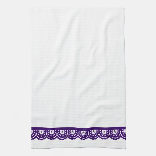 ENIGE KLEUR! Skull Lace Tea Towel Theedoek (Verticaal)