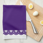 ENIGE KLEUR! Skull Lace Tea Towel Theedoek (Quarter Fold)