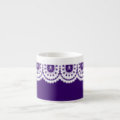 ENIGE KLEUR! White Skull Lace Small Tea Cup Espresso Kop (Voorkant)