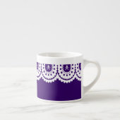 ENIGE KLEUR! White Skull Lace Small Tea Cup Espresso Kop (Rechts)