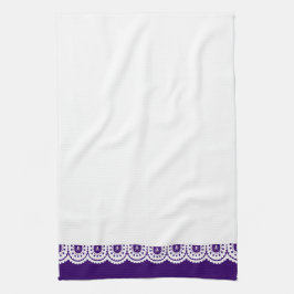ENIGE KLEUR! White Skull Lace Tea Towel Theedoek
