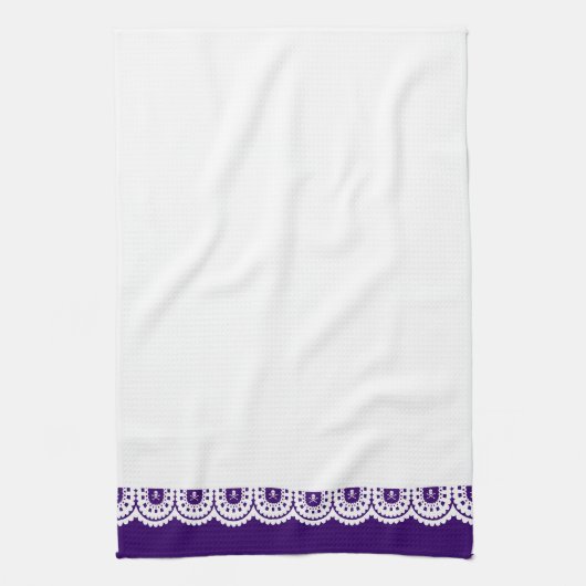 ENIGE KLEUR! White Skull Lace Tea Towel Theedoek (Verticaal)