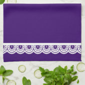 ENIGE KLEUR! White Skull Lace Tea Towel Theedoek (Gevouwen)