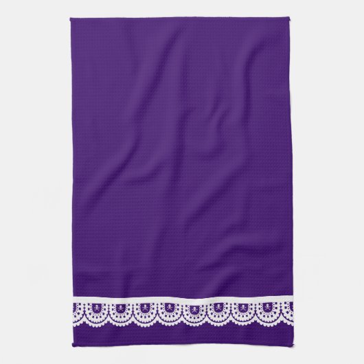 ENIGE KLEUR! White Skull Lace Tea Towel Theedoek (Verticaal)