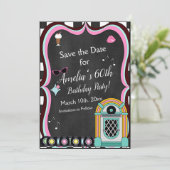 Enige leeftijd, 1950 Diner Verjaardag Save The Date (Staand voorkant)