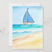 Enige leeftijd Kinderen Zeilboot Verjaardagsfeest Kaart (Achterkant)