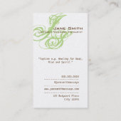 enige proprietor-therapie visitekaartje (Achterkant)