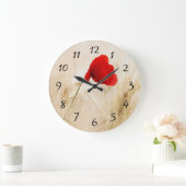 Enige Rode papaver in een grijs veld Grote Klok (Huis)