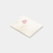 Enige Rode papaver in een grijs veld Post-it® Notes (Schuin)