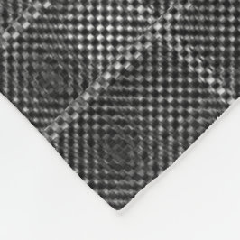 Enige tartan van donkergrijze kleine en abstracte  fleece deken