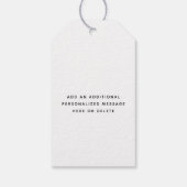 Enige Tekst Modern Script Eenvoudige foto Zwart-wi Cadeaulabel (Achterkant)