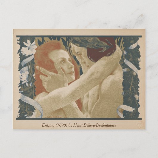 Enigma (1898) Paar Embraing  Briefkaart (Voorkant)