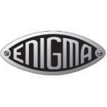 Enigma-beeldhouwkunst Staand Fotobeeldje<br><div class="desc">Om uw bureau te versieren,  in een etalage,  is de cultuur van het Enigma-logo.</div>